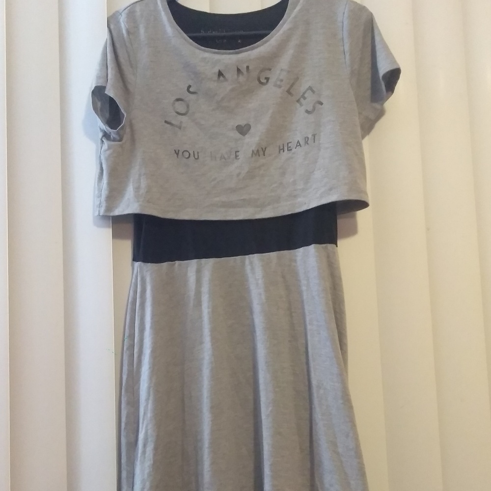 Rebellious One connected crop skirt dress